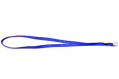 Тесьма с клипсой для бэйджа ( 2*21) 1см* длина 42см в слож. виде синий - канцтовары в Минске